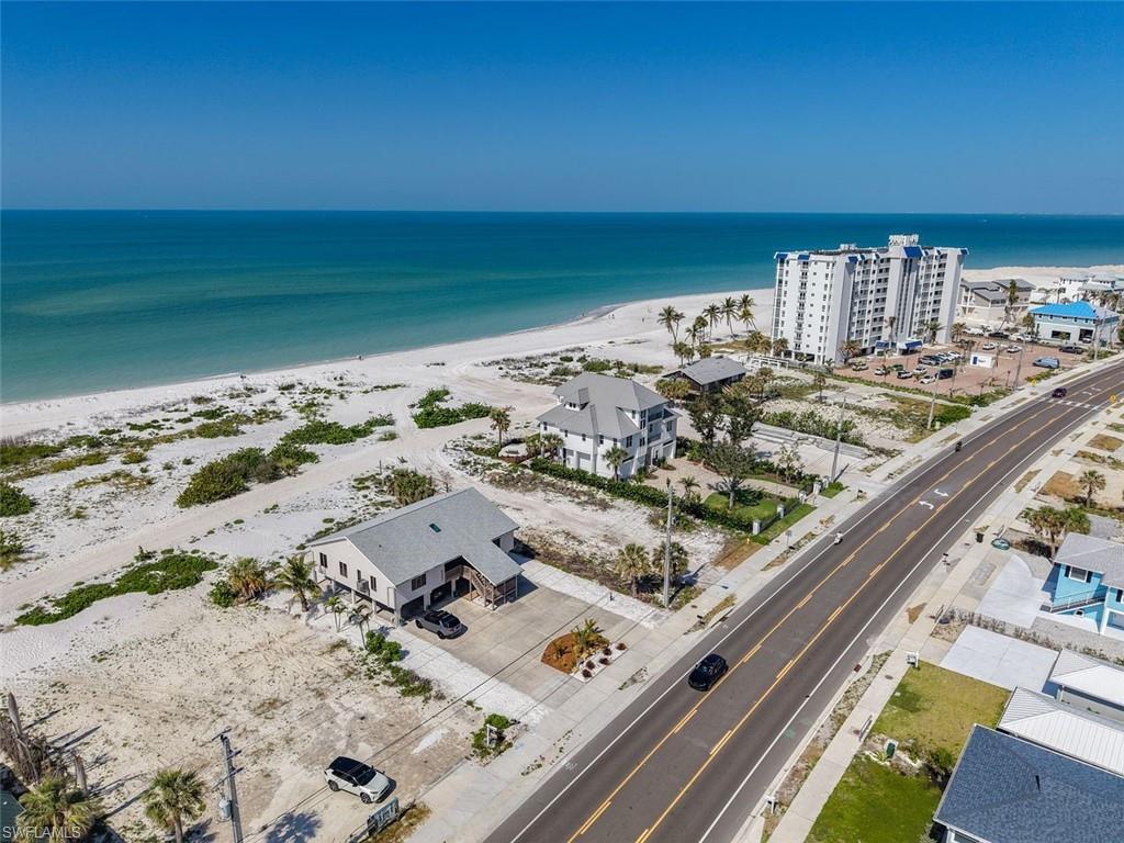Aerial view of unending shoreline