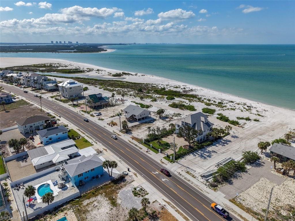 Aerial view of unending shoreline