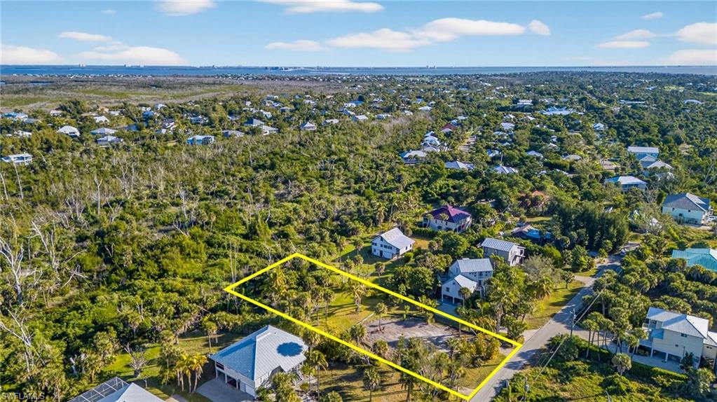 Aerial View of Lot with Lot Lines