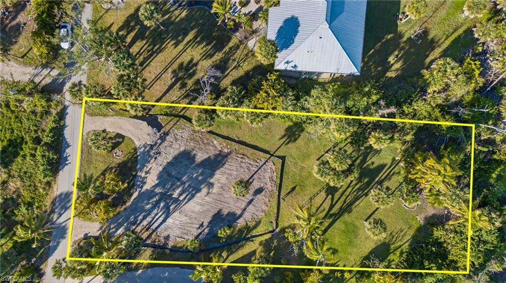 Aerial View of Lot with Lot Lines