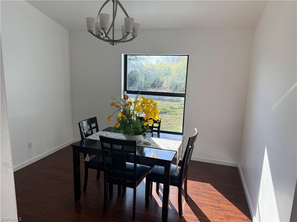 Dining area, view from the kitchen