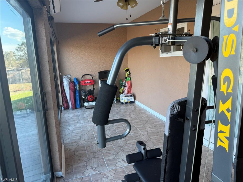 Bonus room with access to back yard