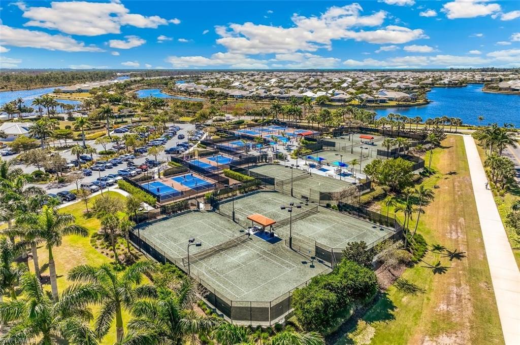 Drone / aerial view of a nearby body of water