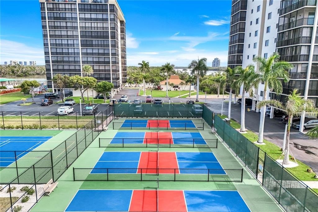 View of tennis court