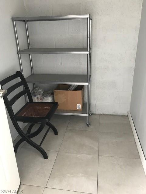 Tiled storage room