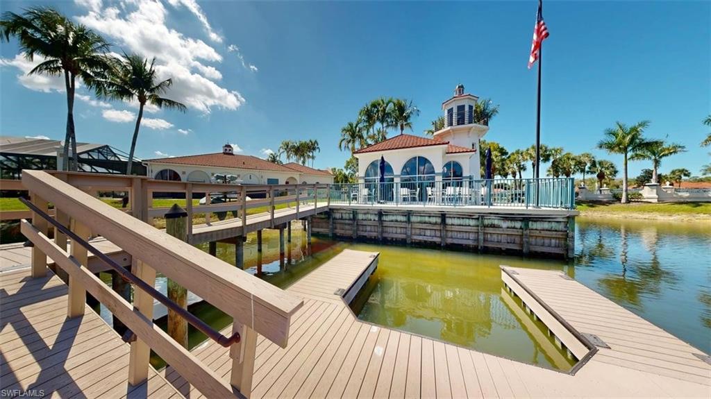 Dock with a water view