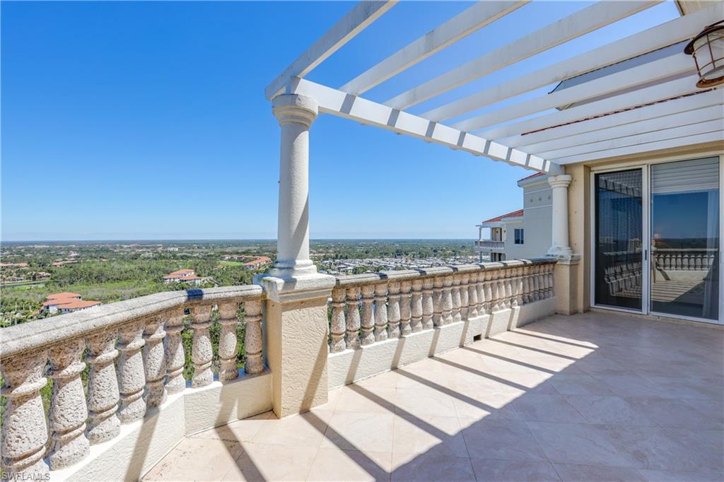 2nd floor open air balcony with sweeping views