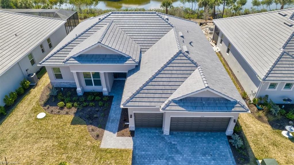 View from above of property featuring a large body of water