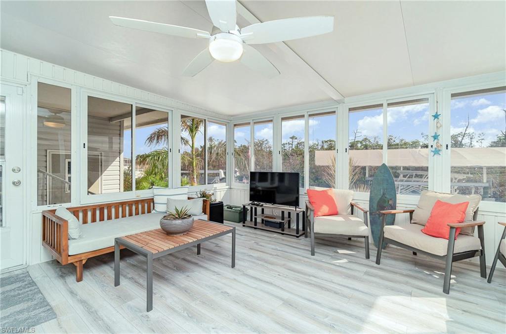 Florida Room with canal and preserve views