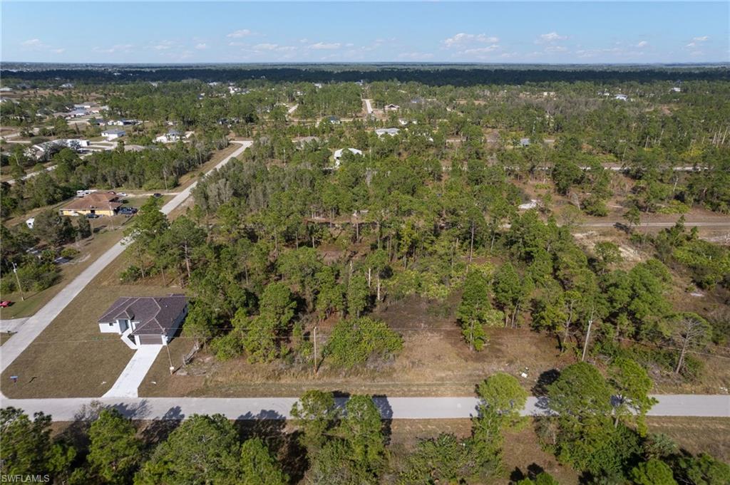 Bird's eye view of a heavily wooded area