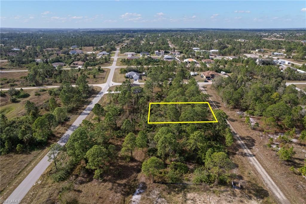 Aerial view of property's location featuring property boundaries highlighted