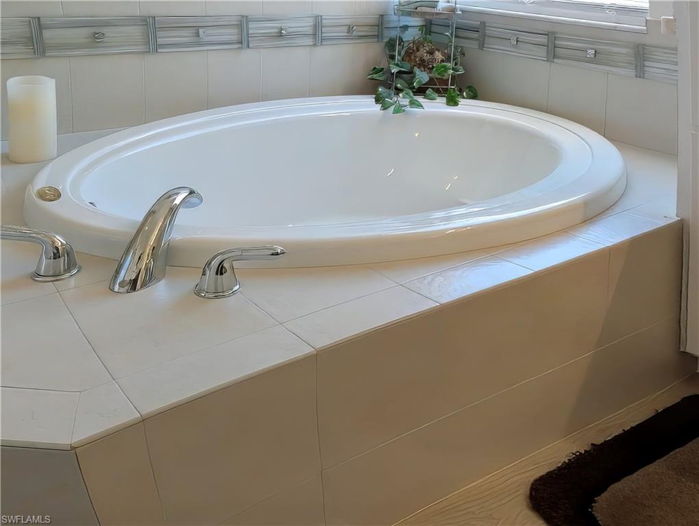 View of Master bathroom tub