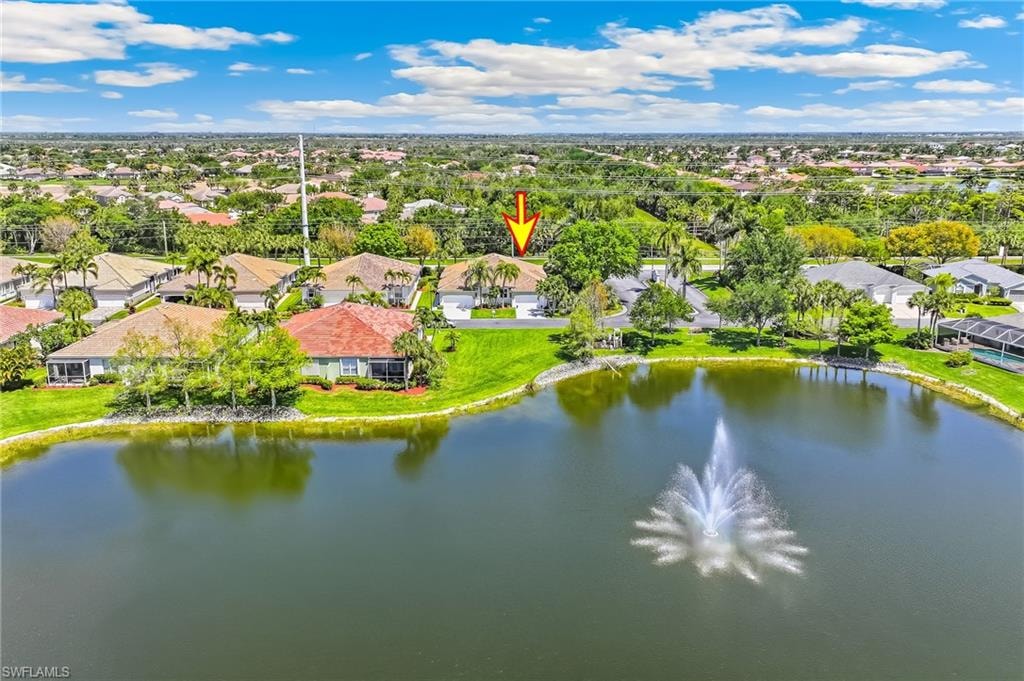 Experience the waterfall sounds and lakeview from your driveway.  Front row seats fabulous sunsets.