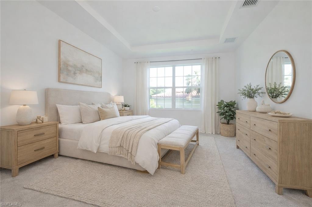 Primary bedroom was digitally staged