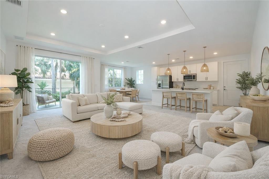 Living room was digitally staged