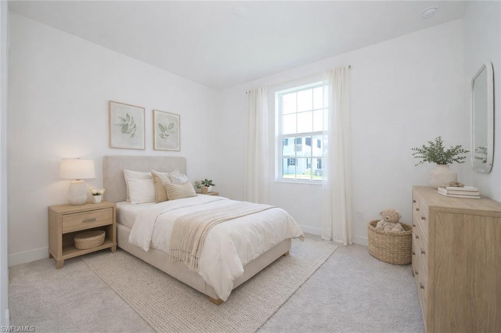 Guest bedroom was digitally staged