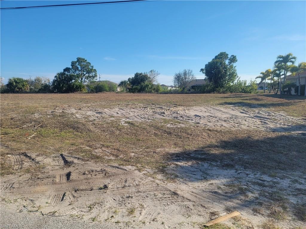 View of yard with a rural view