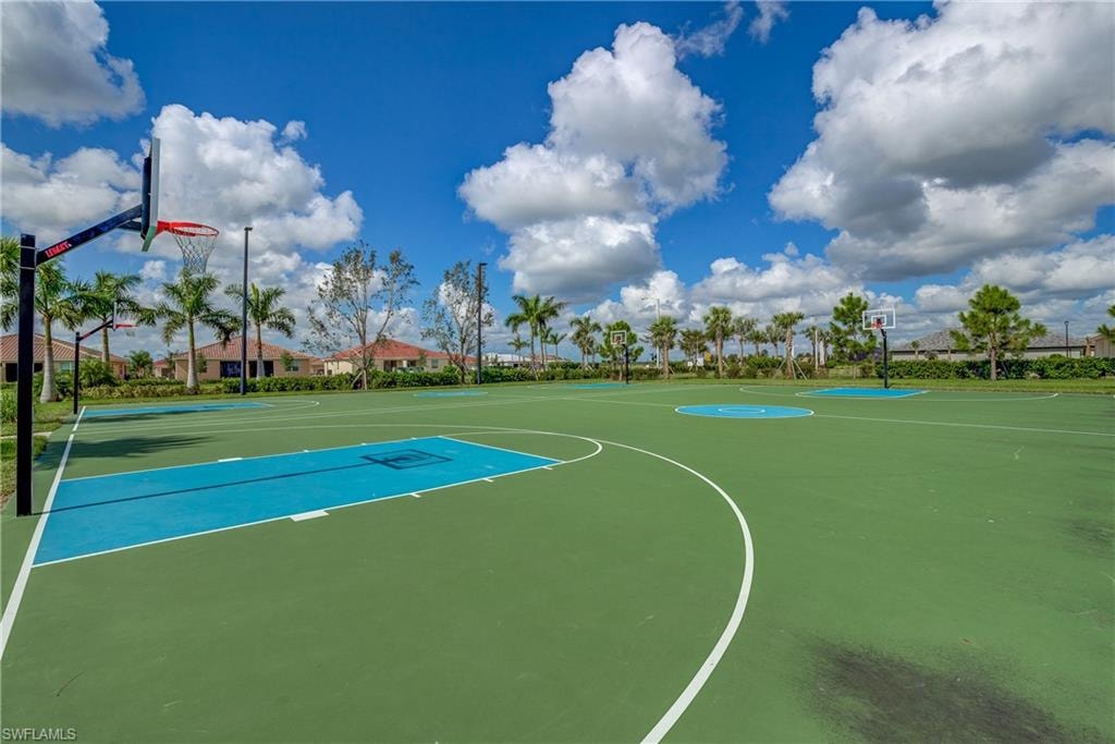 View of basketball court with community basketball court