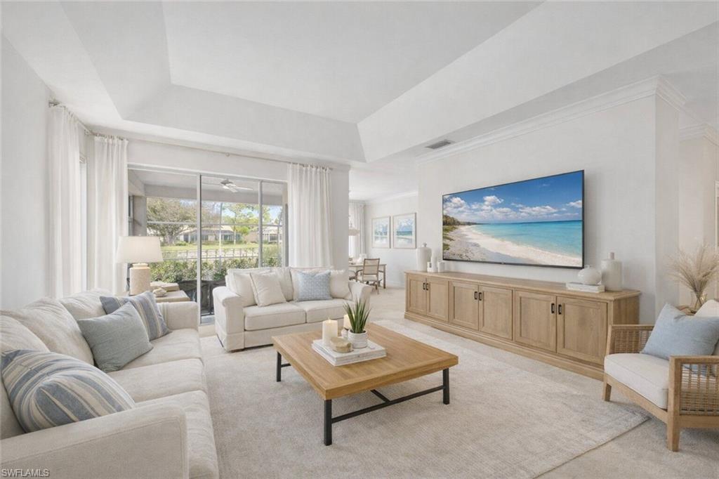virtually staged living room
