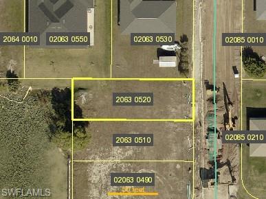 Aerial map of property and surrounding area