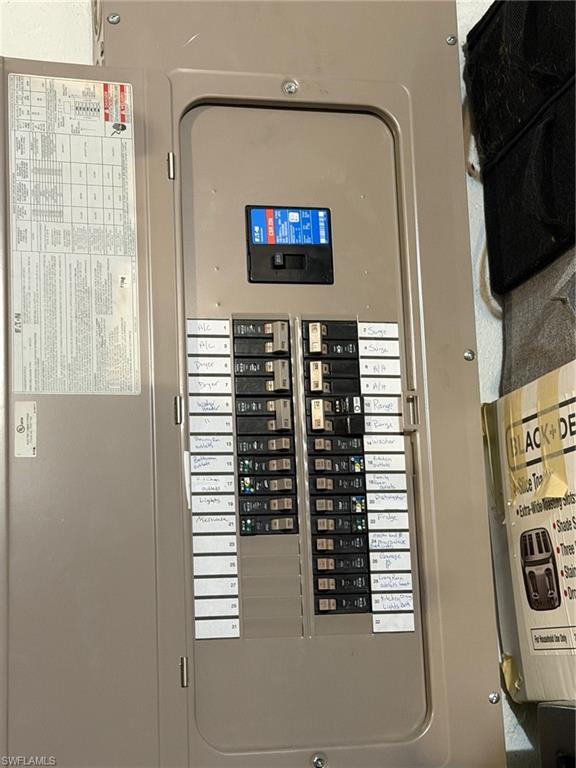 Utility room with electric panel
