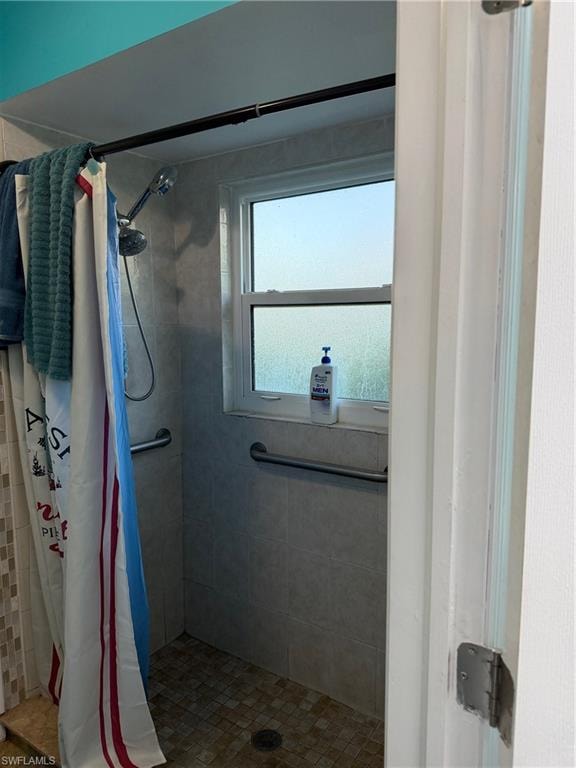 Bathroom featuring a stall shower