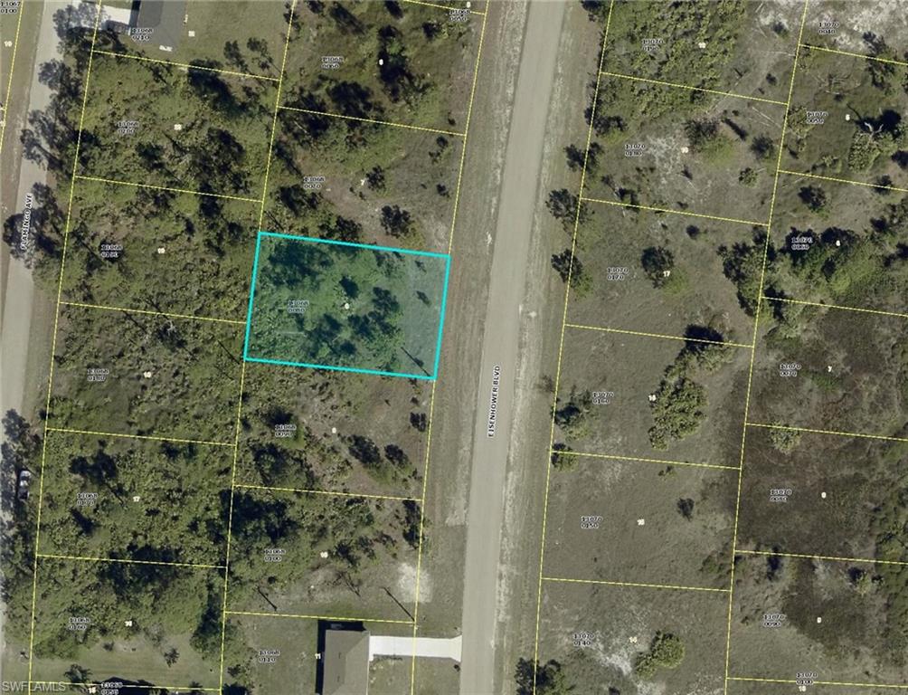 Aerial overview of property's location featuring property parcel outlined