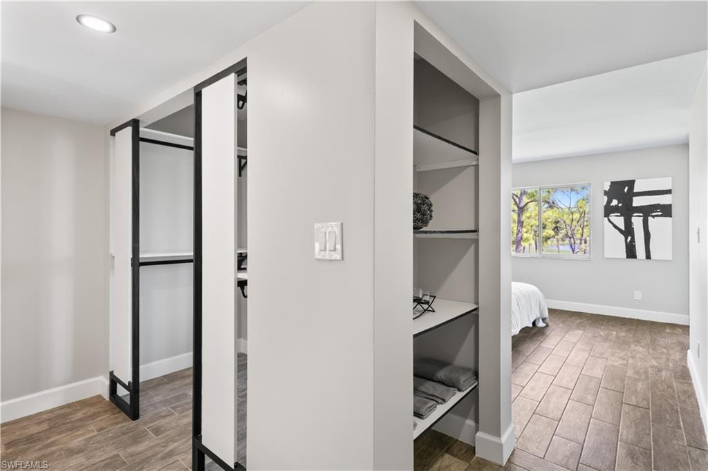 Unique and stylish new closet space that elevates storage with contemporary finishes and thoughtful details.