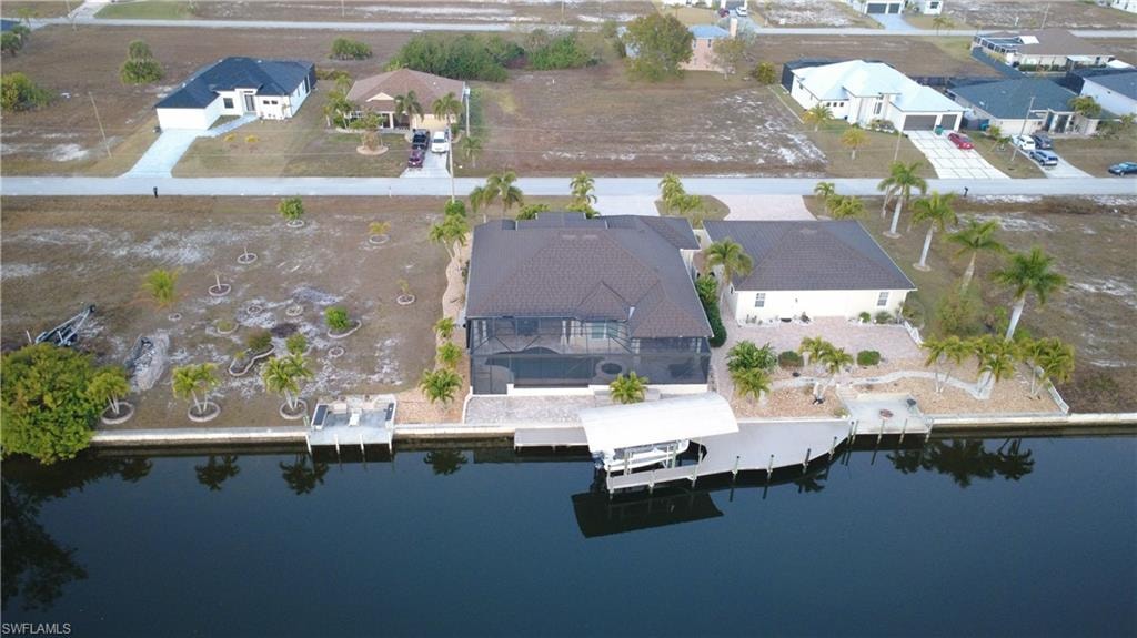 Aerial view of residential area