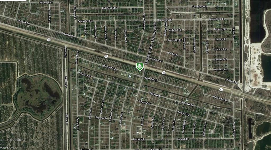 Aerial map of property and surrounding area