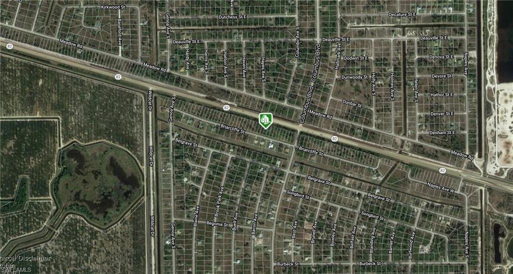 Aerial map of property and surrounding area
