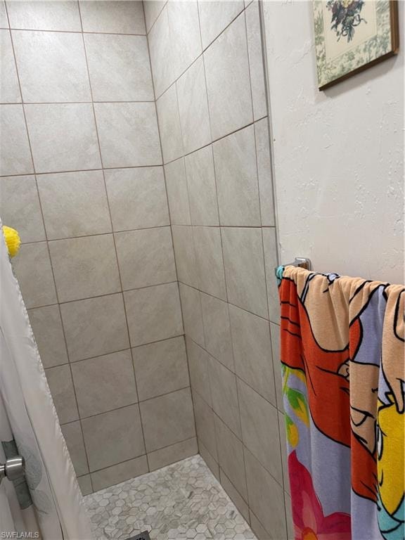 Bathroom with a stall shower