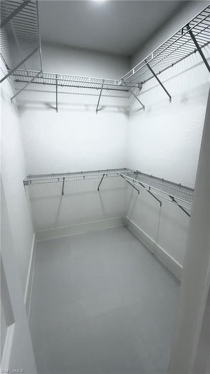 View of walk in closet