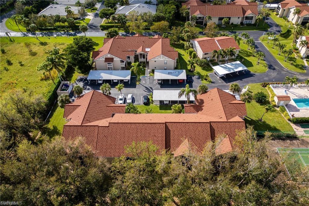 Aerial perspective of suburban area