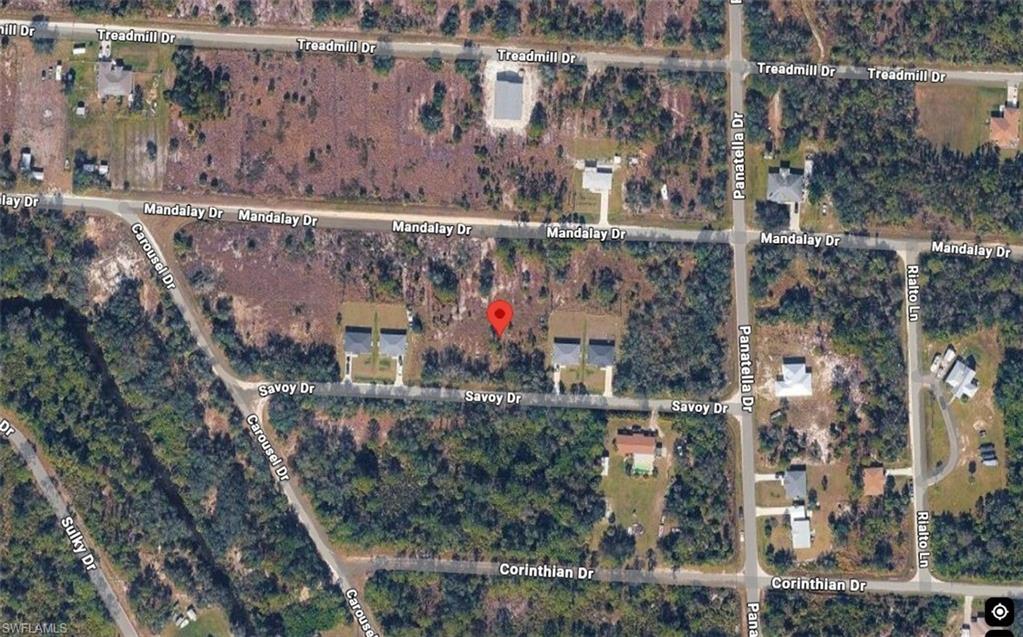 Aerial view of property's location