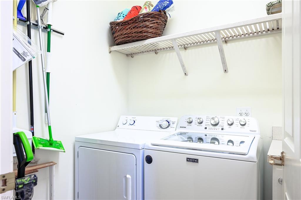 Laundry room with separate washer and dryer