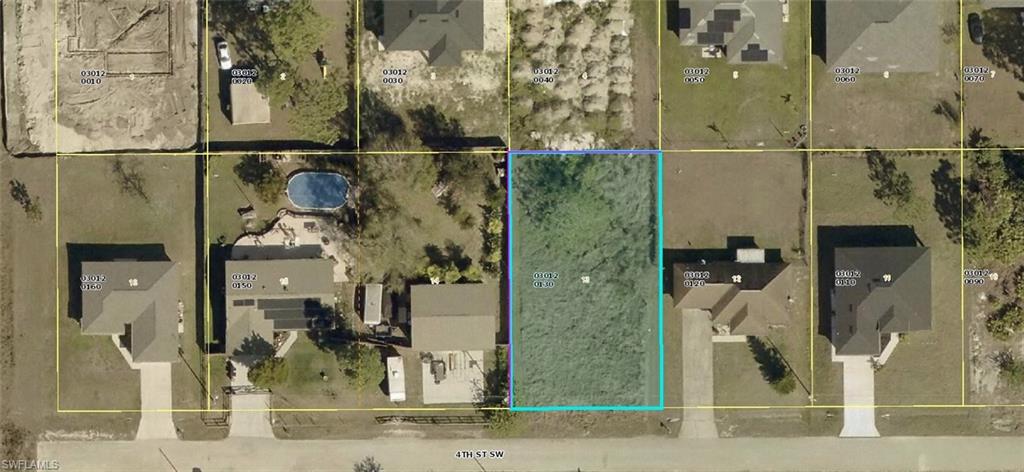 Aerial overview of property's location featuring property boundaries highlighted