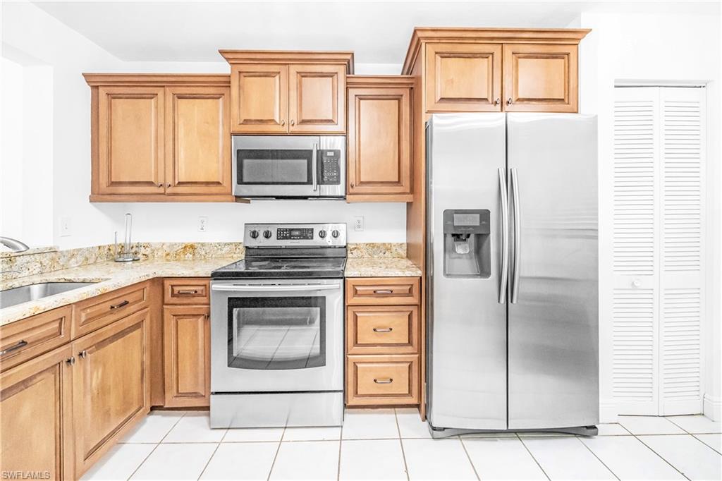 Kitchen with stainless steel