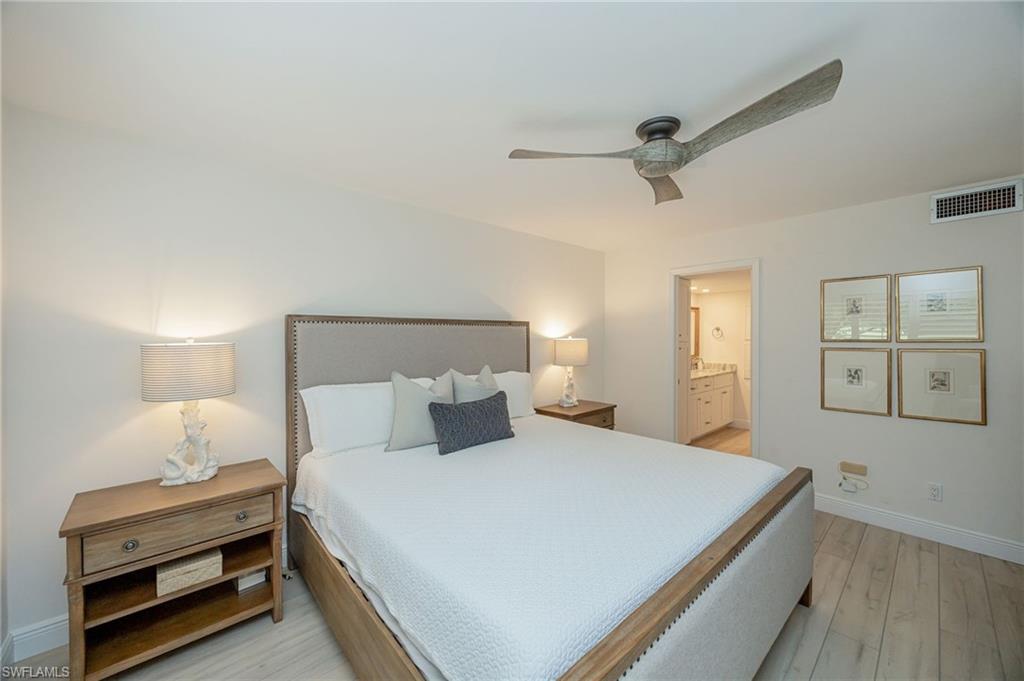 Wood-finish flooring with a neutral color palette