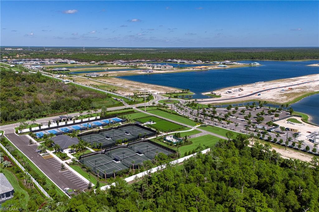 Lighted tennis courts designed for both competitive matches and casual play.