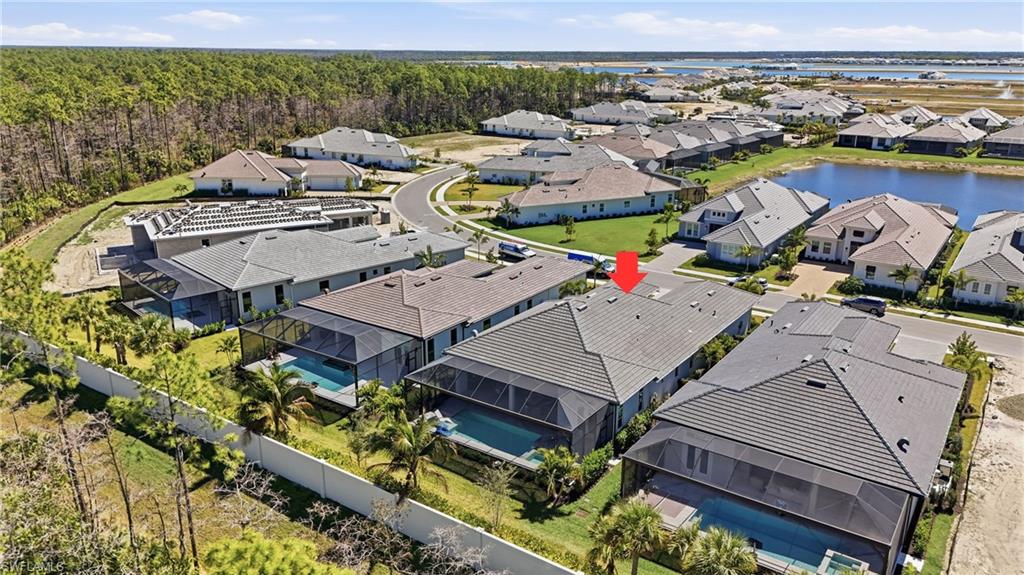 Striking front elevation set within the gated luxury community of Caymas.