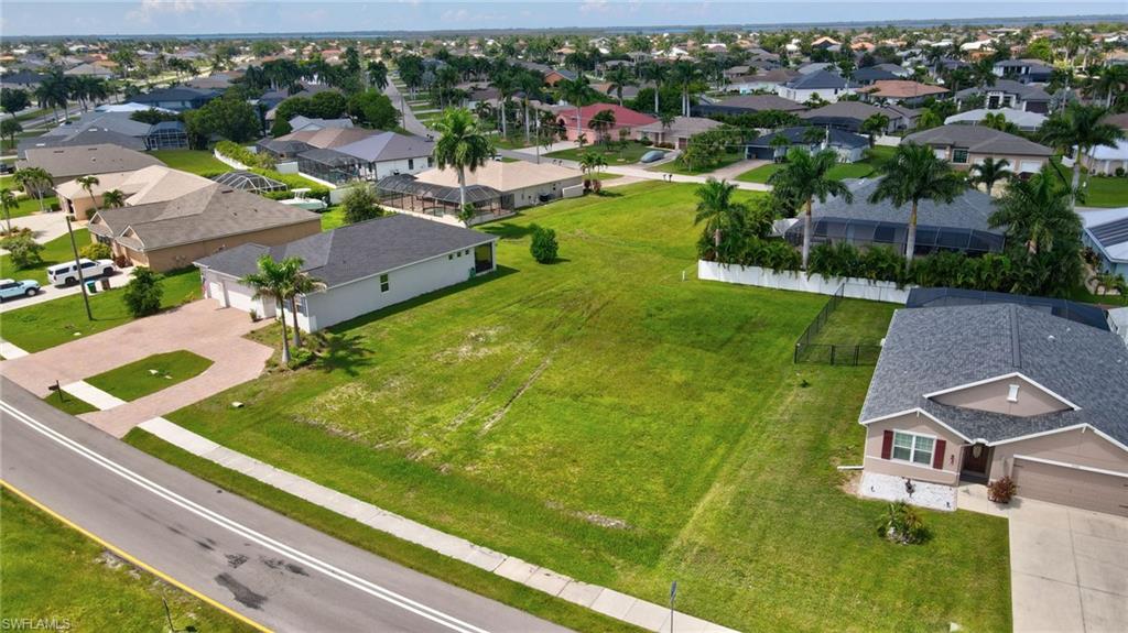 Aerial view of residential area