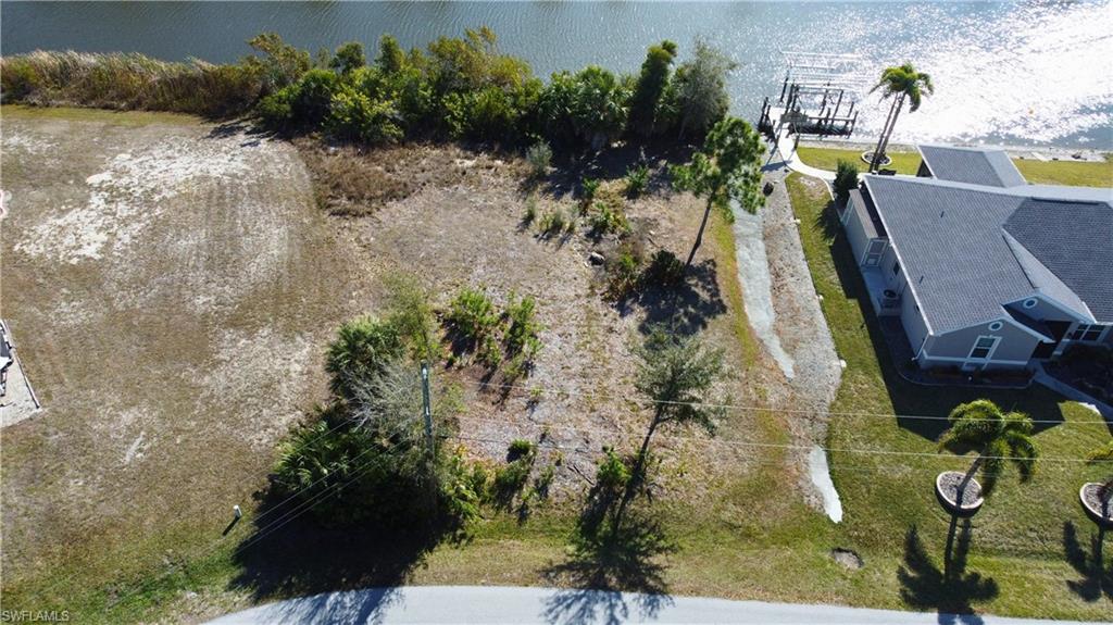 Drone / aerial view of a nearby body of water