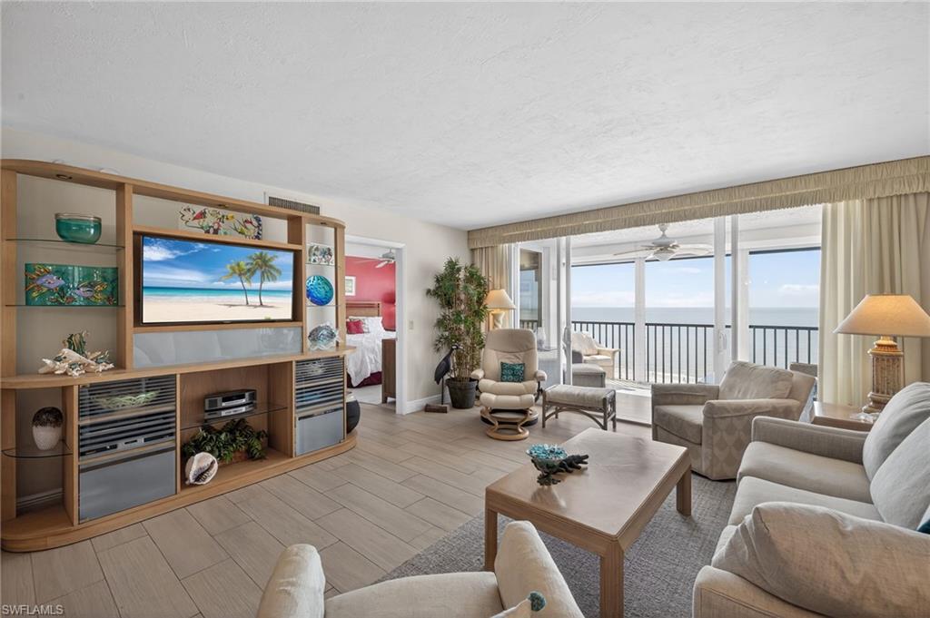 Living Area with Gulf View