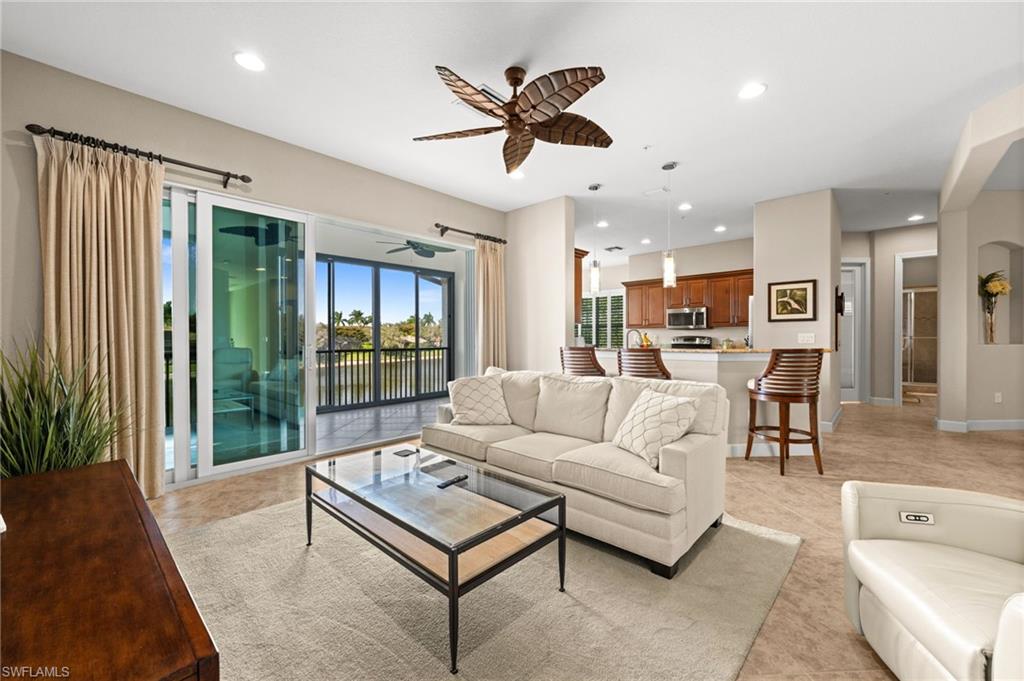 Living room with beautiful view of the lake