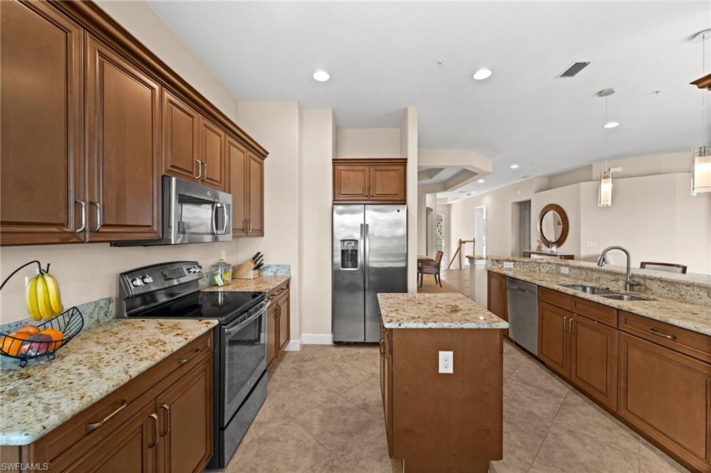 Large kitchen open to both dining space and living room