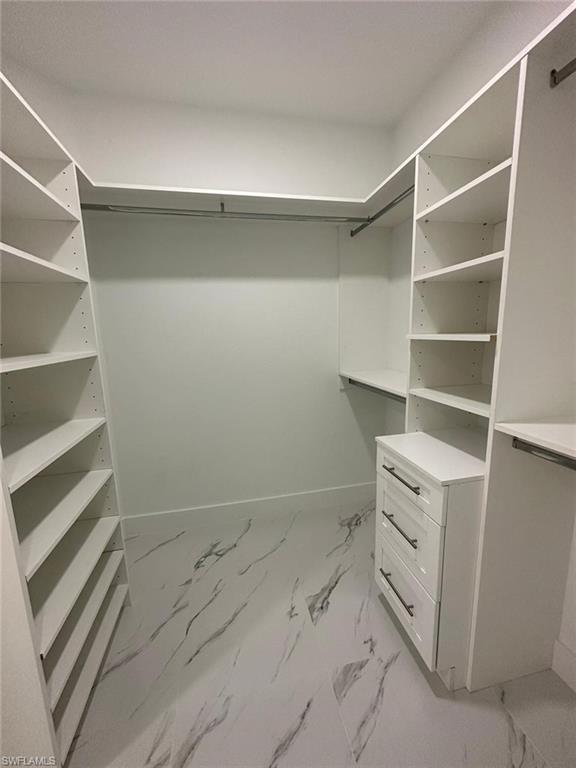 View of walk in closet