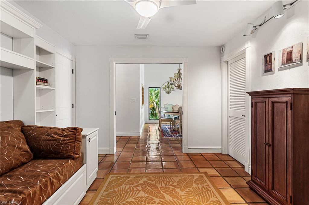 Den offers bonus space for guests, office or both!