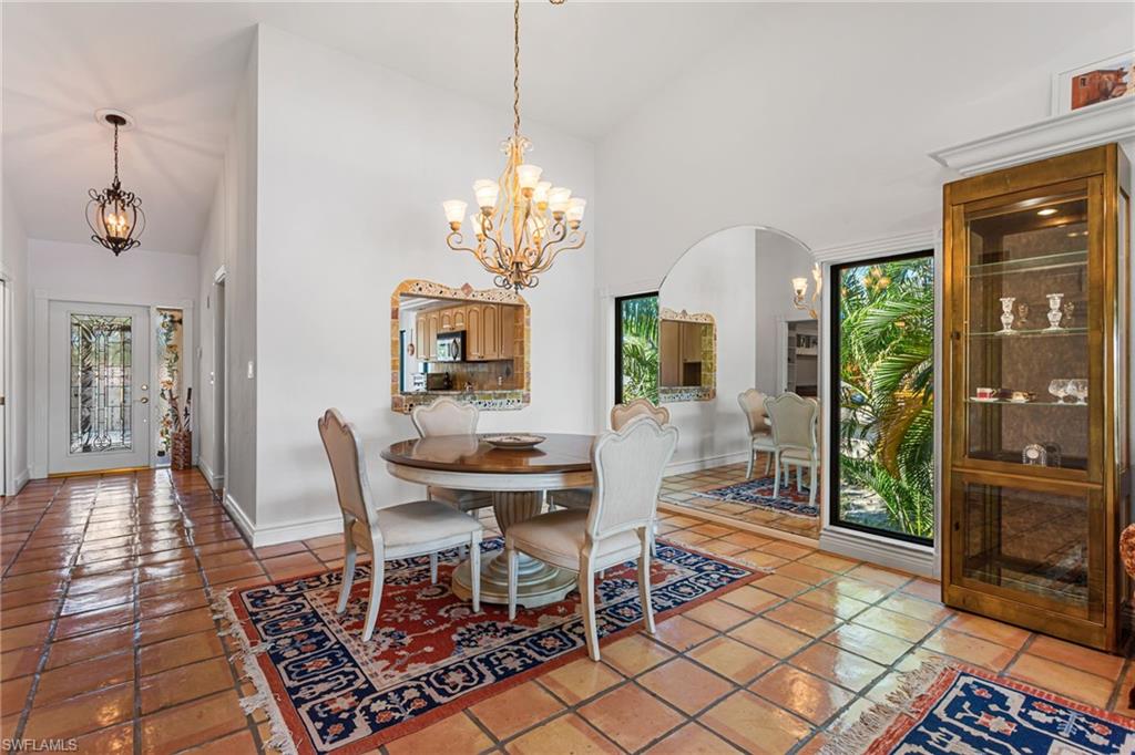 Dining area offers plenty of room to expand seating as needed (table comes with a leaf extension)