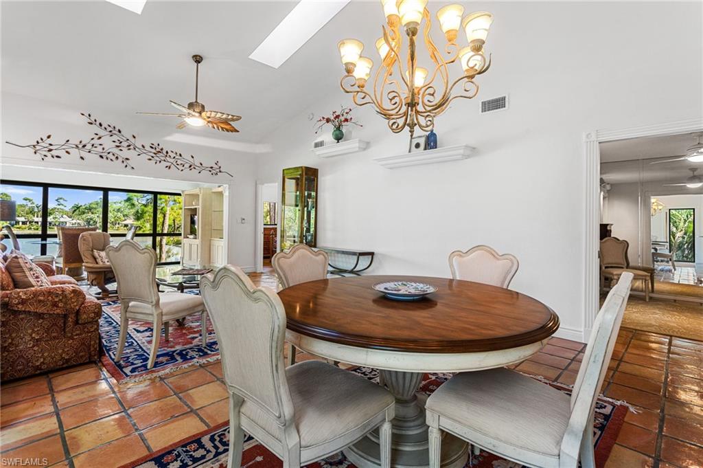 Dining area offers plenty of room to expand seating as needed (table comes with a leaf extension)